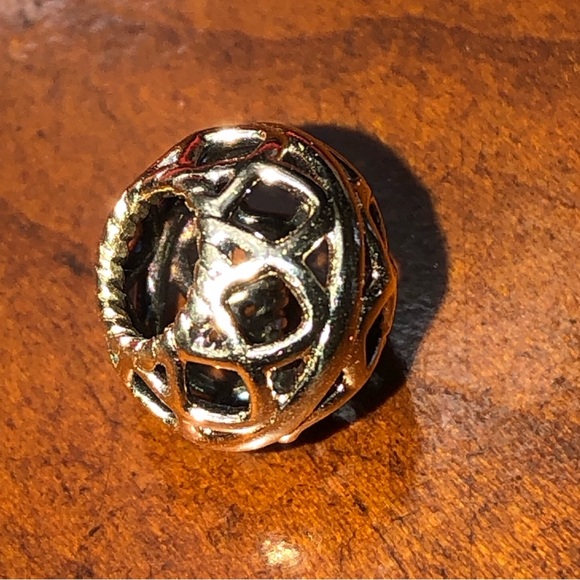 Pandora Solid 14k Open Lattice Charm - Picture 11 of 13